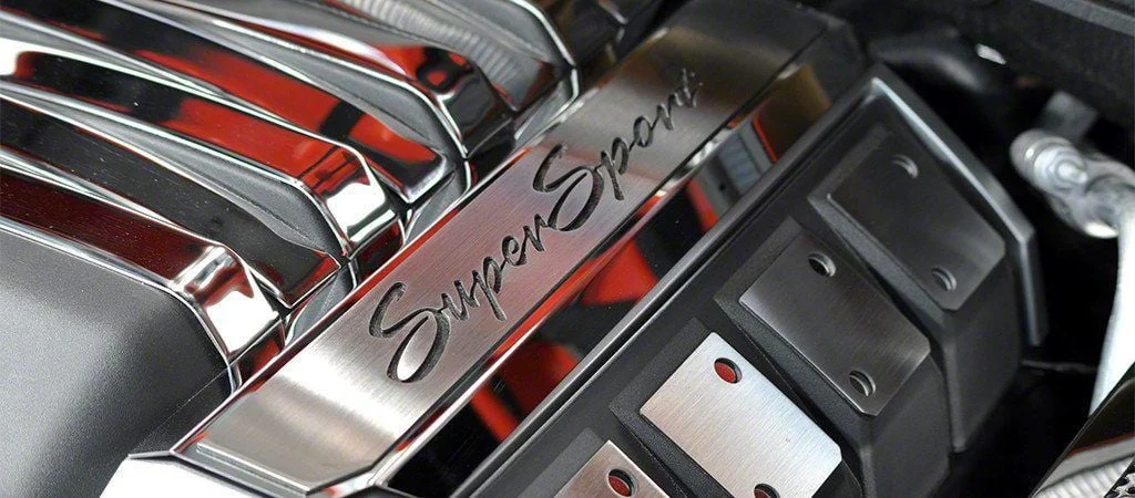 Fuel Rail Cover with Super Sport Lettering; Polished (10-15 Camaro SS)