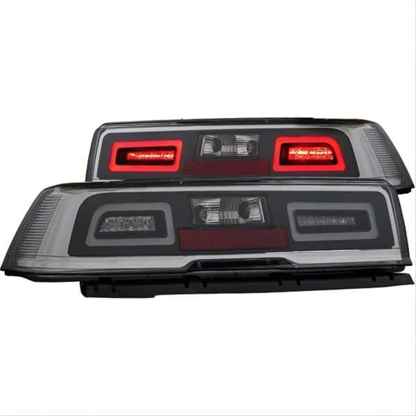 LED Tail Lights; Black Housing; Smoked Lens (14-15 Camaro w/ Factory Halogen Tail Lights)