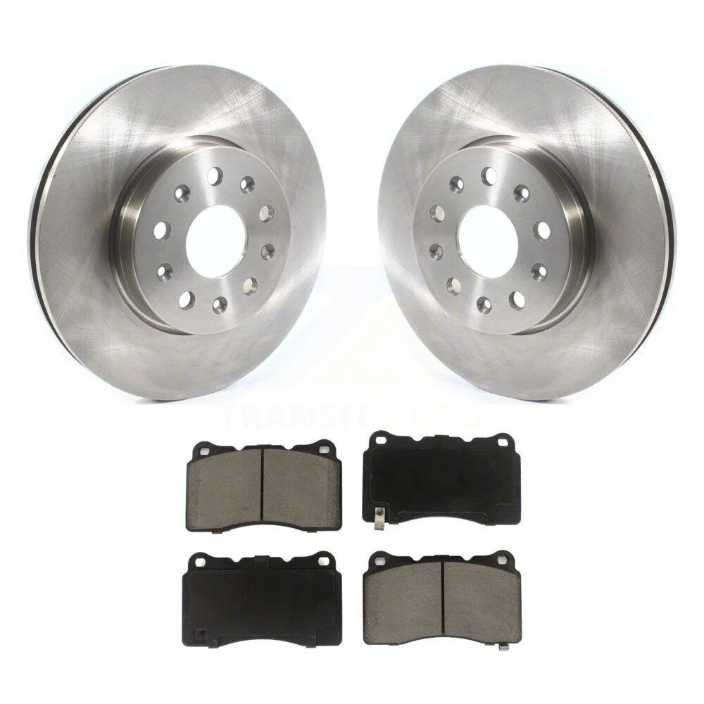 Vented Brake Rotor and Ceramic Pad Kit; Front (16-24 Camaro LS & LT w/ 4-Piston Front Calipers; 2020 Camaro LT1)