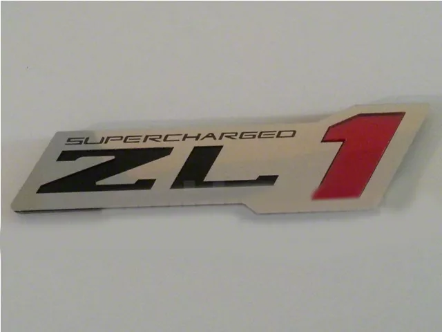 ZL1 ZR1 Style Emblem; Stainless Steel/Arcylic/Red (10-24 Camaro)