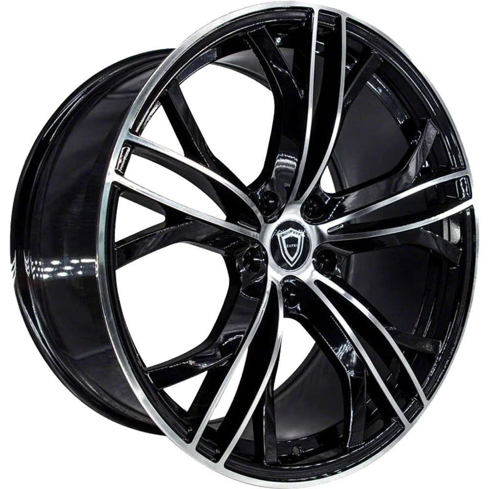 Capri Luxury C5189 Gloss Black Machined Wheel; 20x8.5; 35mm Offset (05-09 Mustang)