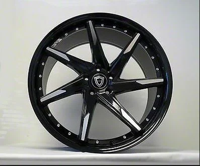 Capri Luxury C7023 Gloss Black Machined Wheel; 20x8.5; 35mm Offset (10-14 Mustang)