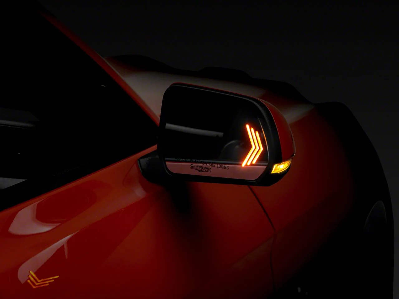 Sequential Turn Signal Mirrors; Objects Losing (15-23 Mustang)
