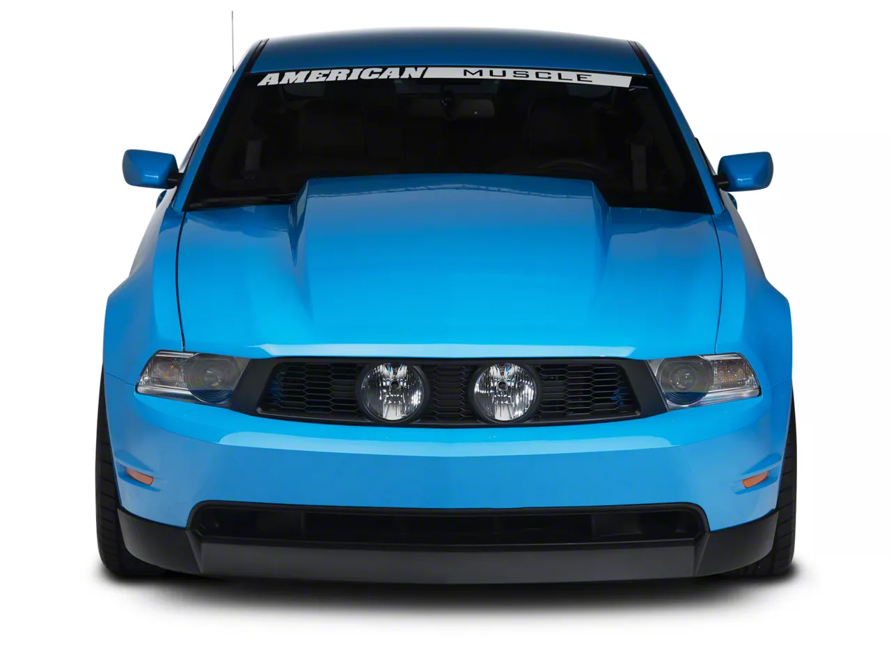 Cervini's 2.50-Inch Cowl Hood; Unpainted (10-12 Mustang GT, V6)