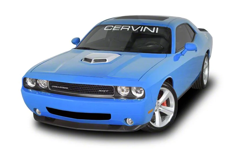 Cervini's Shaker Hood with Silver Scoop; Unpainted (08-14 Challenger SRT8; 09-23 Challenger R/T)