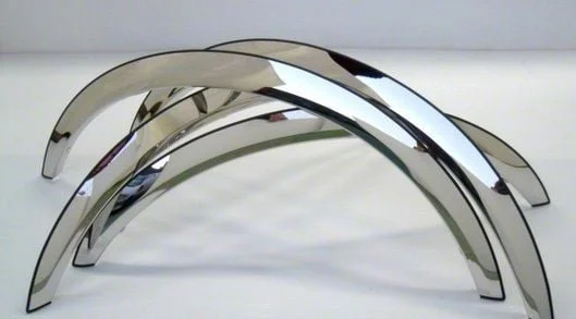 3/4 Style Fender Trim Set; Polished (08-23 Challenger, Excluding Widebody)