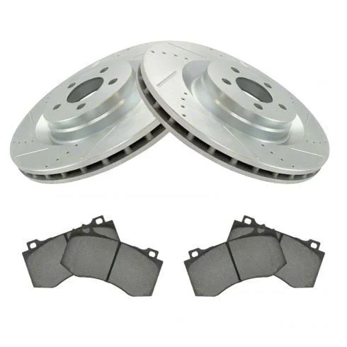 Ceramic Performance Brake Rotor and Pad Kit; Front (08-14 Challenger SRT8; 15-23 Challenger w/ 4-Piston Front Calipers)
