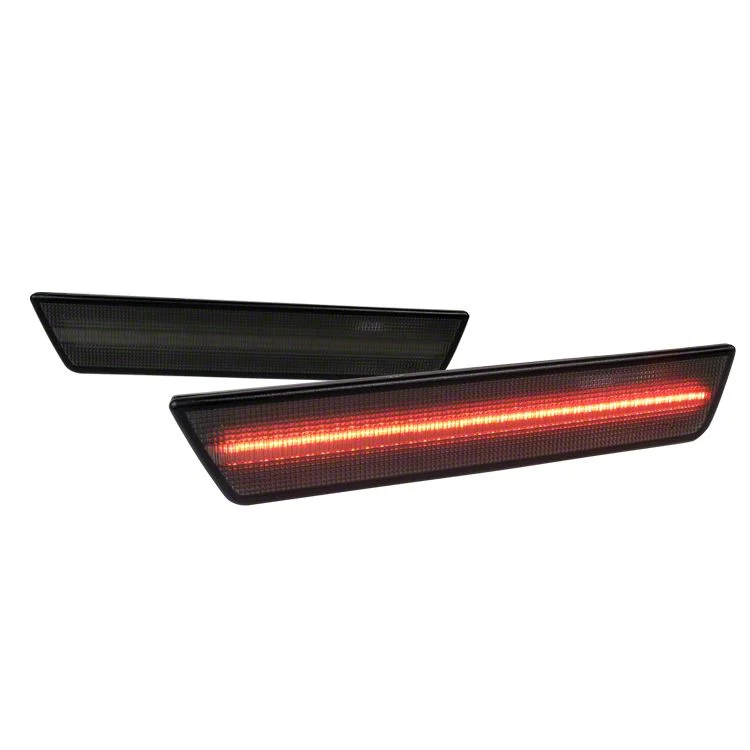 LED Side Marker Lights; Rear Only; Smoked (08-14 Challenger)