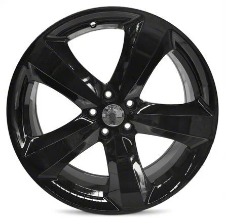 5-Spoke Replica Gloss Black Wheel; 20x8; 24mm Offset (11-23 RWD Charger, Excluding Widebody)