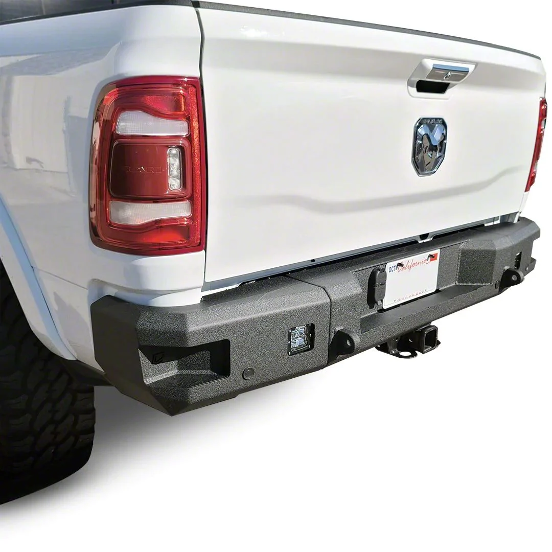 Attitude Series Rear Bumper; Pre-Drilled for Backup Sensors; Black Textured (19-26 RAM 3500)