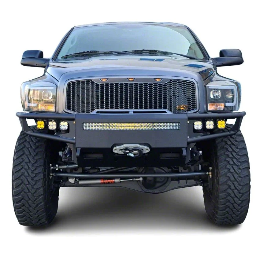 Diablo Series Winch Front Bumper; Black Textured (06-09 RAM 3500)