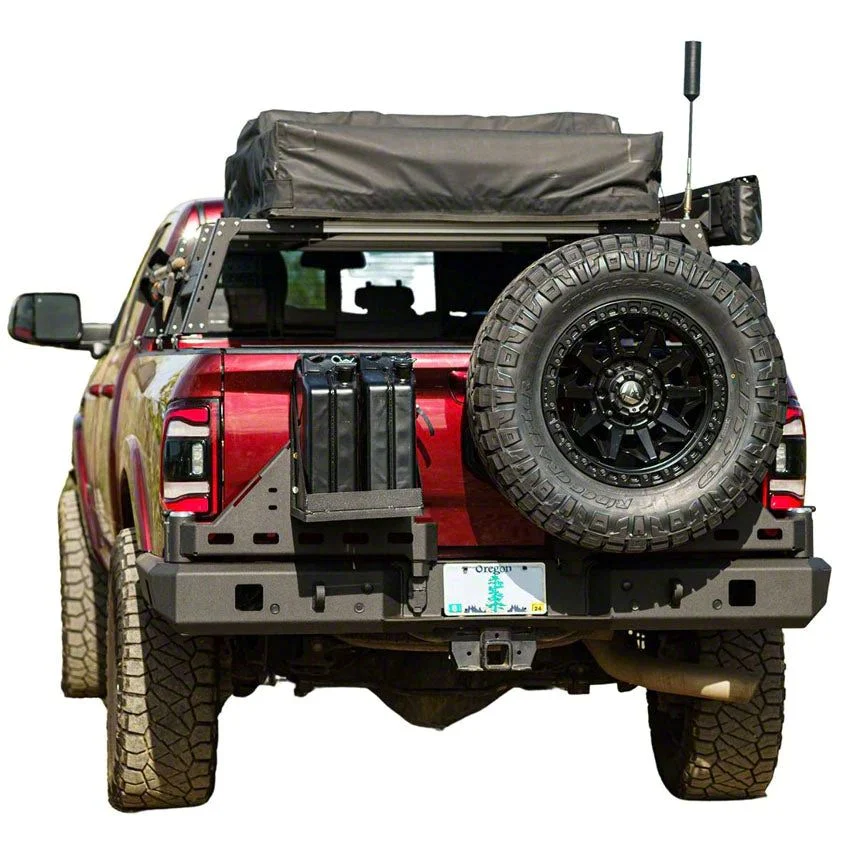 High Clearance Dual Swing Out Rear Bumper; Pre-Drilled for Backup Sensors; Black Textured (10-26 RAM 3500)