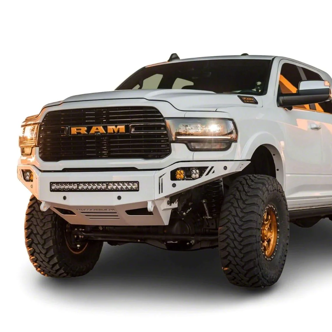 Octane Series Front Bumper; Not Pre-Drilled for Front Parking Sensors; Black Textured (19-26 RAM 3500)