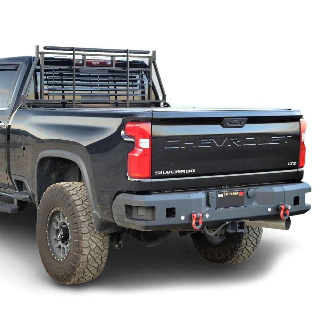 Attitude Series Rear Bumper; Not Pre-Drilled for Backup Sensors; Black Textured (20-26 Silverado 3500 HD)