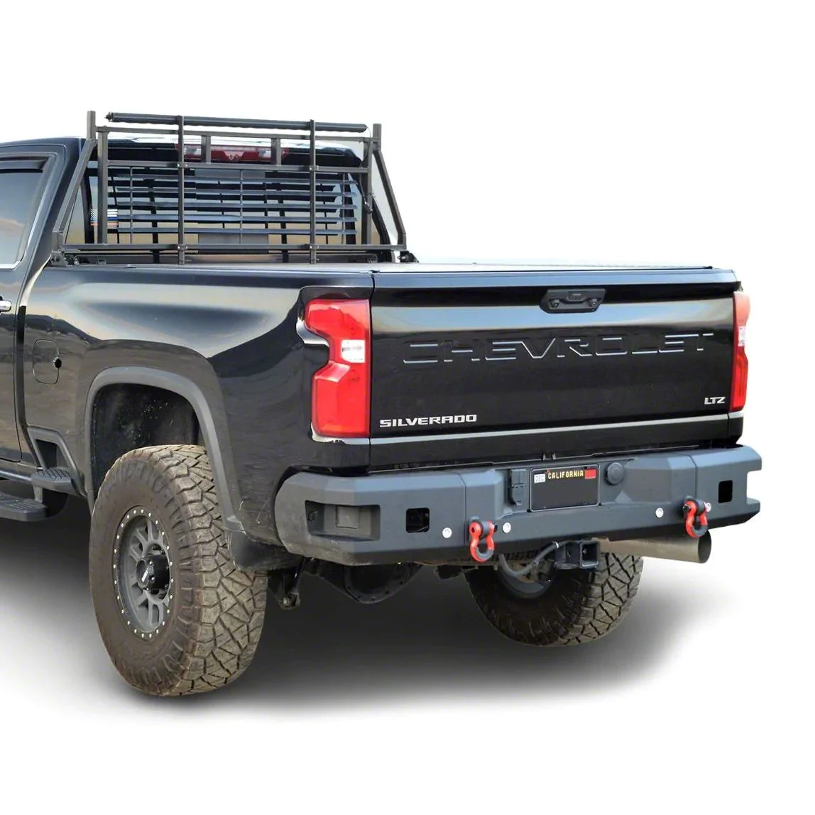 Attitude Series Rear Bumper; Pre-Drilled for Backup Sensors; Black Textured (20-26 Silverado 3500 HD)
