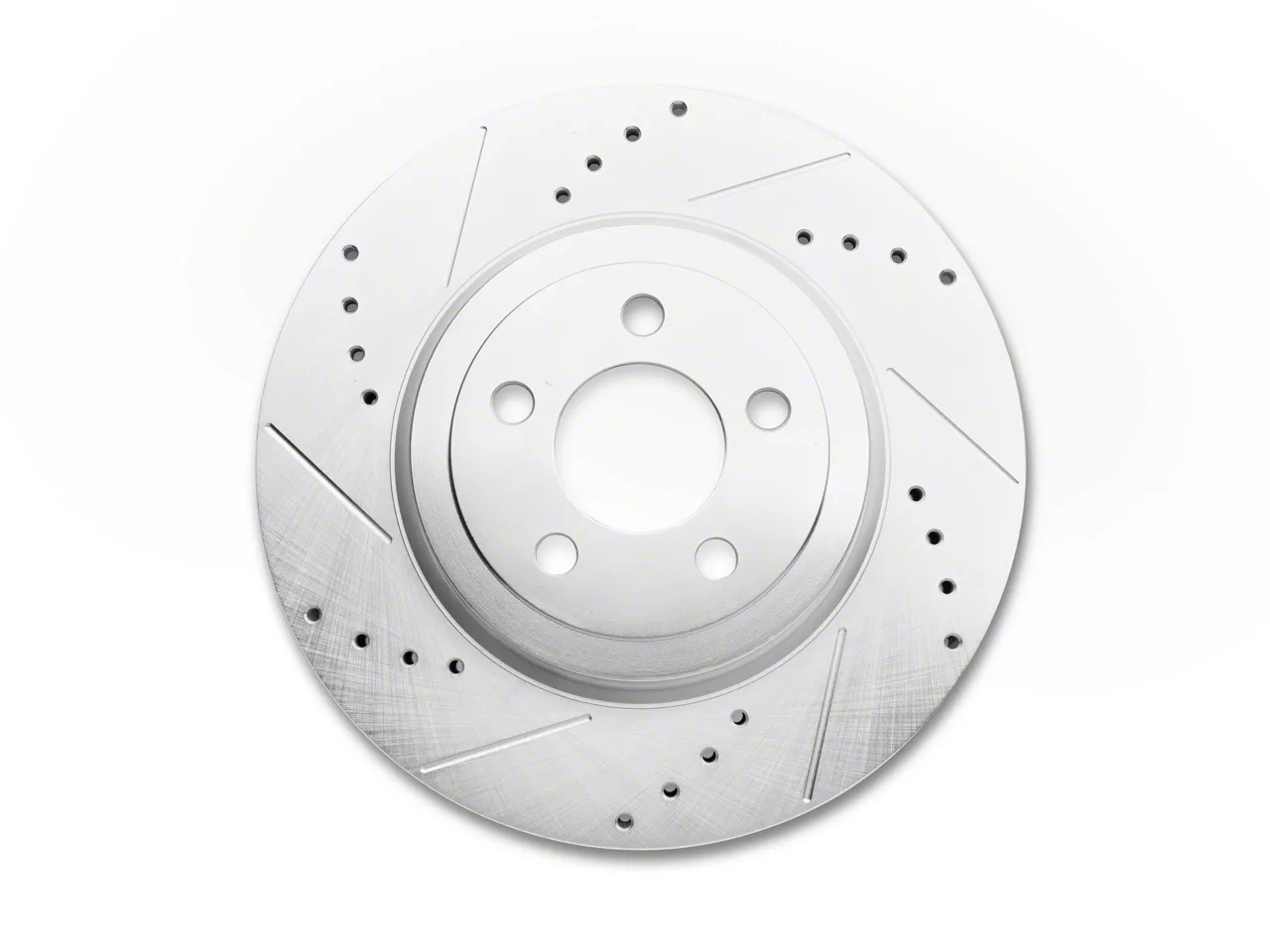 C&L Super Sport Cross-Drilled and Slotted Rotor; Front Driver Side (06-23 Charger w/ Dual Piston Front Calipers; 2014 Charger Pursuit w/ 345mm Front Rotors)