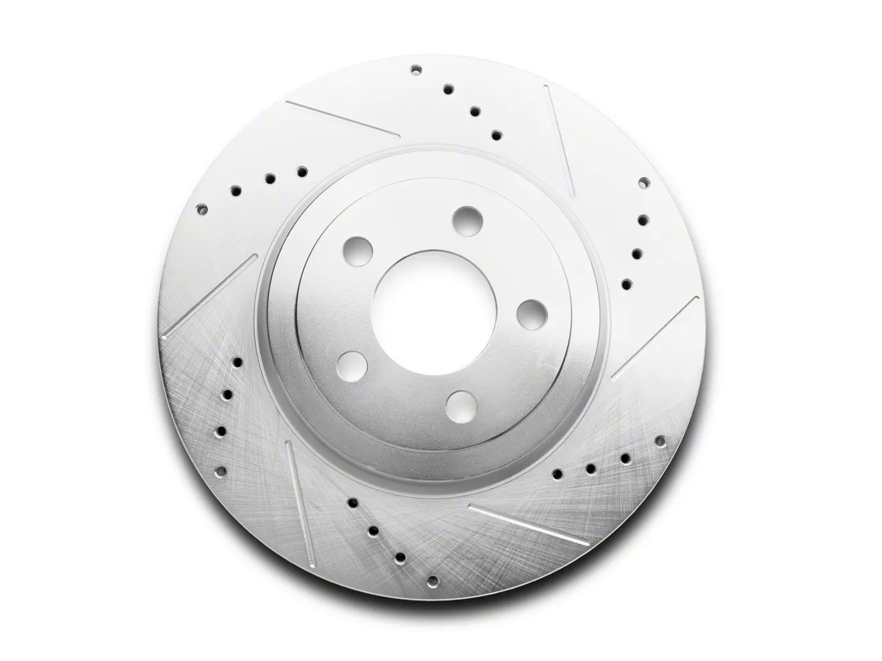 C&L Super Sport Cross-Drilled and Slotted Rotor; Front Passenger Side (06-23 Charger w/ Dual Piston Front Calipers; 2014 Charger Pursuit w/ 345mm Front Rotors)