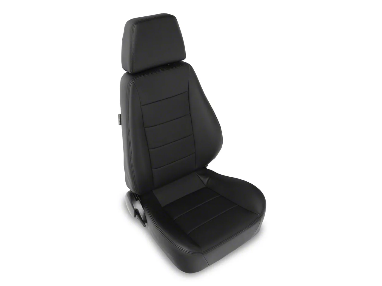 Corbeau Sport Reclining Seats; Black Vinyl/Cloth; Pair (Universal; Some Adaptation May Be Required)