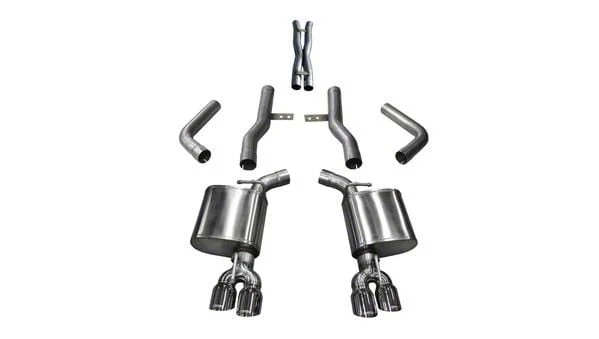 Corsa Performance Xtreme Cat-Back Exhaust with Twin Polished Round Tips (17-23 5.7L HEMI Challenger)