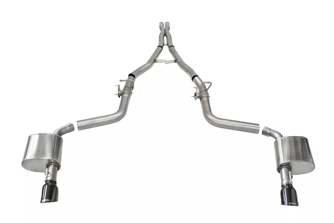 Corsa Performance Xtreme Valved Cat-Back Exhaust with Black Tips (15-23 6.4L HEMI Charger w/ MDS Valves)