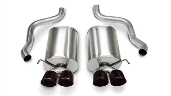 Corsa Performance Sport Axle-Back Exhaust with Black Tips (05-08 Corvette C6)