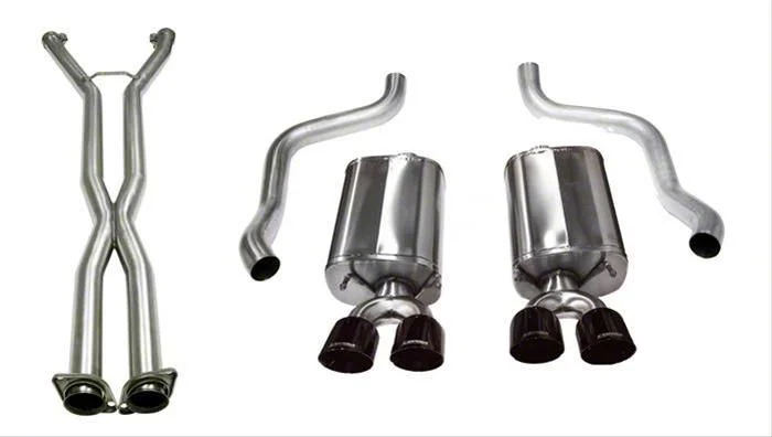Corsa Performance Sport Cat-Back Exhaust with Black Tips (09-13 6.2L Corvette C6, Excluding ZR1)