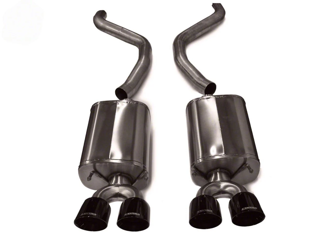 Corsa Performance Sport Axle-Back Exhaust with Black Tips (06-11 Corvette C6 Z06)