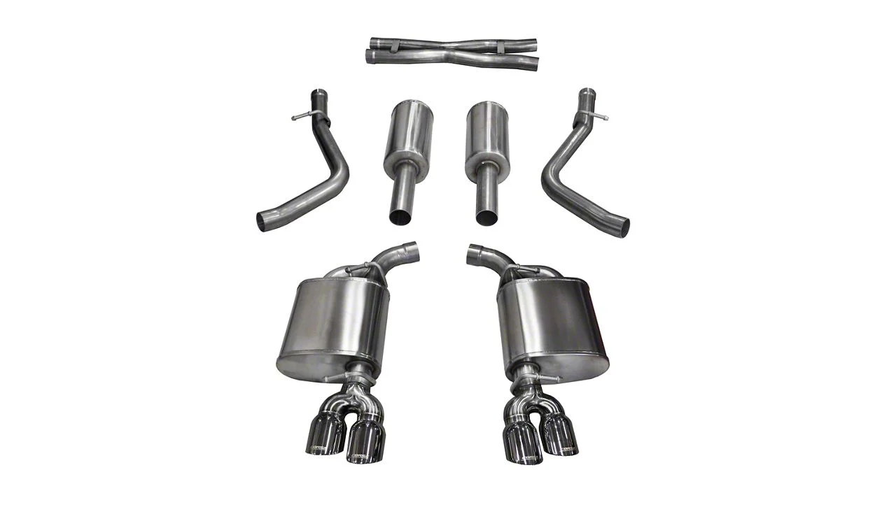 Corsa Performance Sport Cat-Back Exhaust with Twin Polished Round Tips (15-16 5.7L HEMI Challenger)