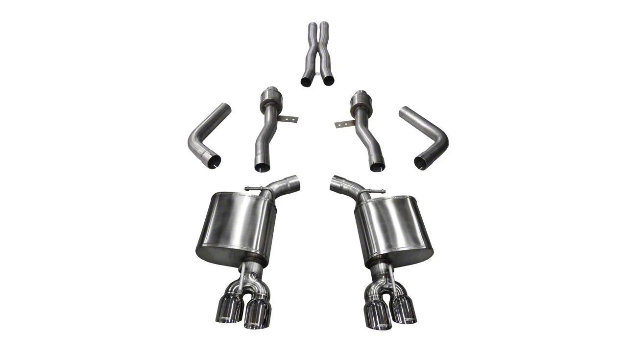 Corsa Performance Sport Cat-Back Exhaust with Twin Polished Round Tips (15-23 6.2L HEMI Challenger)