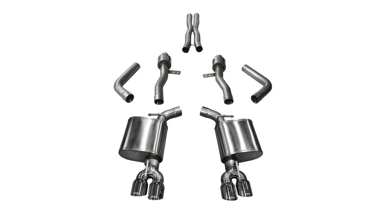 Corsa Performance Sport Cat-Back Exhaust with Twin Polished Round Tips (15-23 6.4L HEMI Challenger)