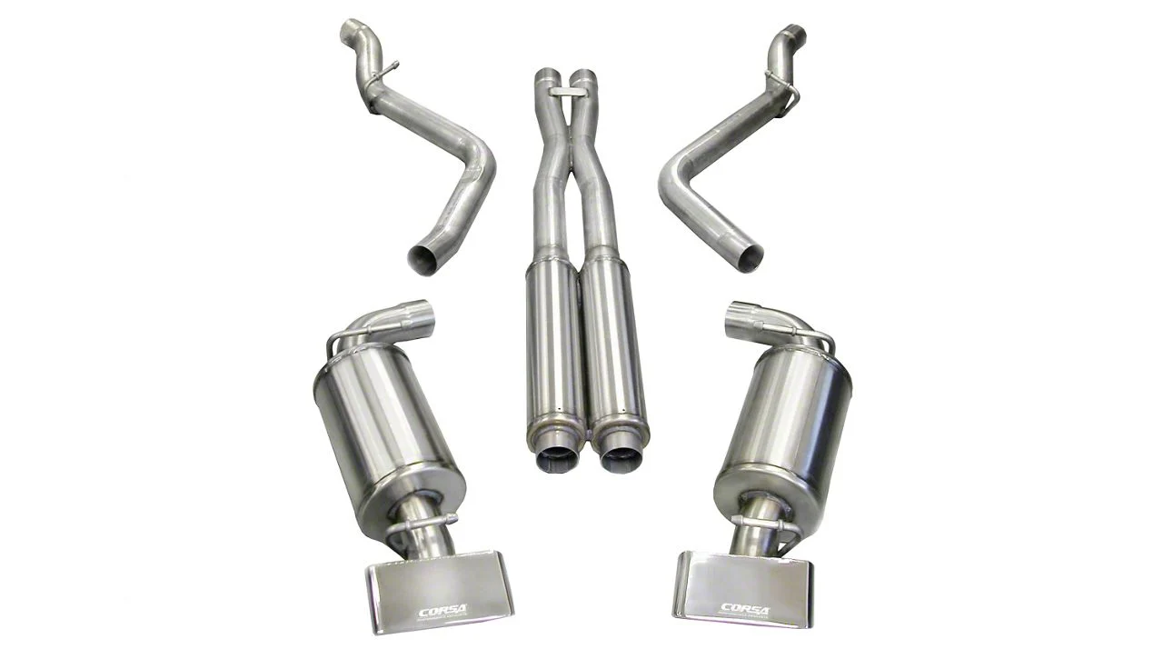 Corsa Performance Xtreme Cat-Back Exhaust with Polished Rectangular Tips (08-10 6.1L HEMI Challenger)
