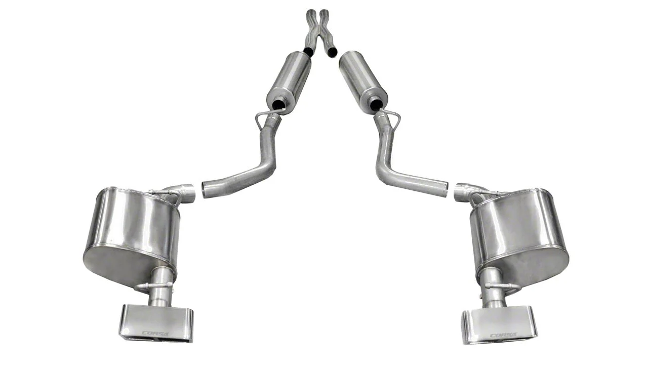 Corsa Performance Xtreme Cat-Back Exhaust with Polished Rectangular Tips (11-14 5.7L HEMI Challenger)
