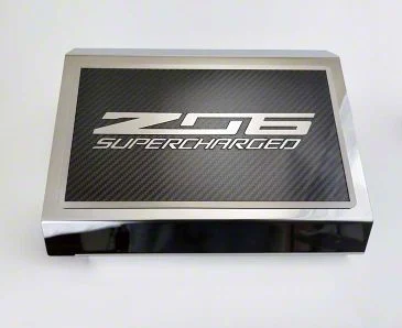 Polished Fuse Box Cover with Carbon Fiber Z06 Top Plate (15-19 Corvette C7 Z06)