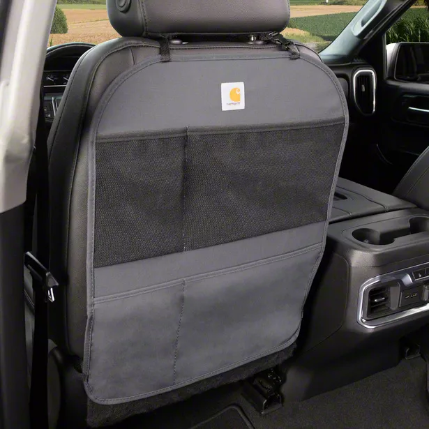 Covercraft Carhartt Seatback Organizer; Gravel Gray (Universal; Some Adaptation May Be Required)