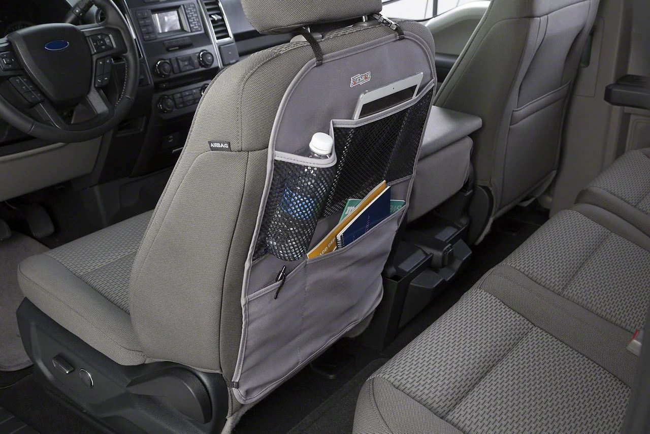 Covercraft Polycotton Seatback Organizer; Gray (Universal; Some Adaptation May Be Required)