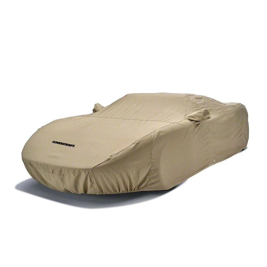 Covercraft Custom Car Covers Flannel Car Cover with Antenna Pocket; Tan (21-23 Mustang Mach 1 w/ Handling Package)