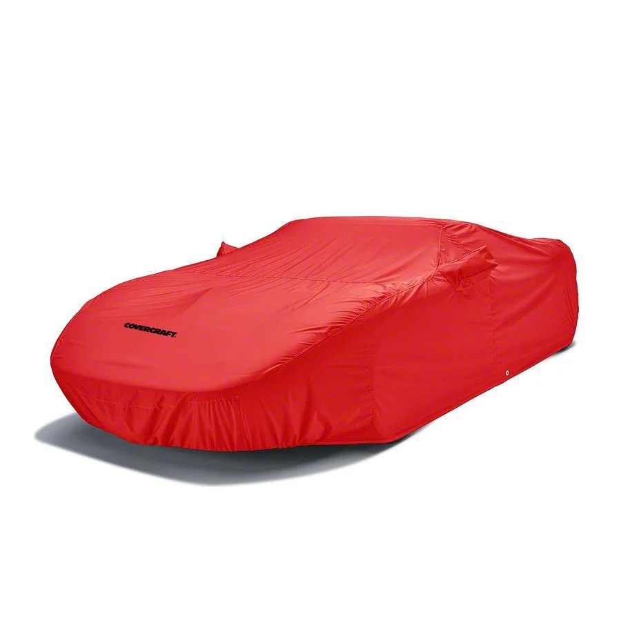 Covercraft Custom Car Covers WeatherShield HP Car Cover with Antenna Pocket; Red (21-23 Mustang Mach 1 w/ Handling Package)