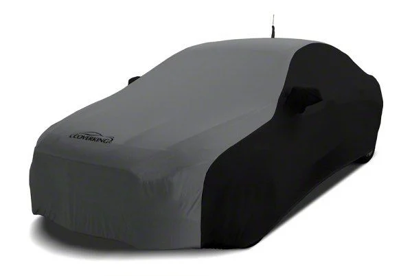 Coverking Satin Stretch Indoor Car Cover; Black/Metallic Gray (12-15 Camaro ZL1 Convertible)