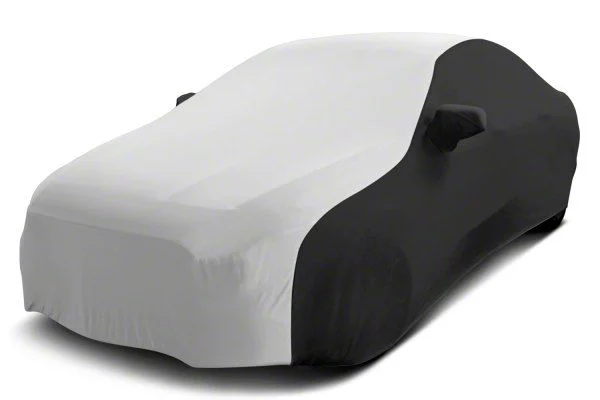 Coverking Satin Stretch Indoor Car Cover; Black/Pearl White (12-15 Camaro ZL1 Convertible)