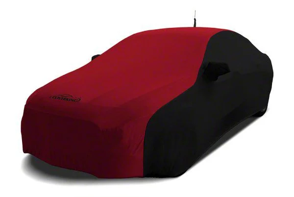 Coverking Satin Stretch Indoor Car Cover; Black/Pure Red (12-15 Camaro ZL1 Convertible)