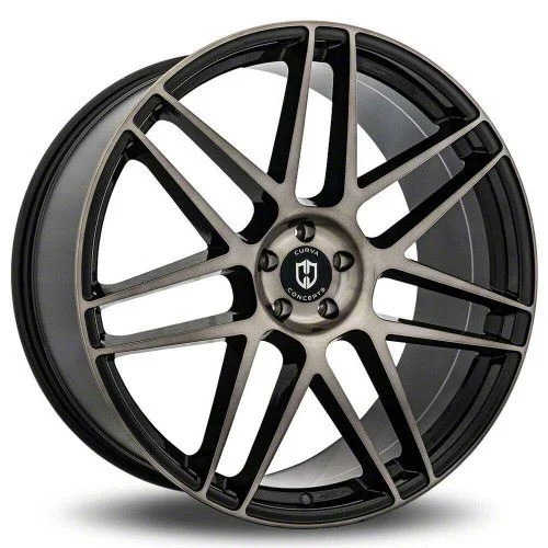 Curva Concepts C300 Gloss Black Machine Wheel; 20x9.5; 30mm Offset (10-15 Camaro)