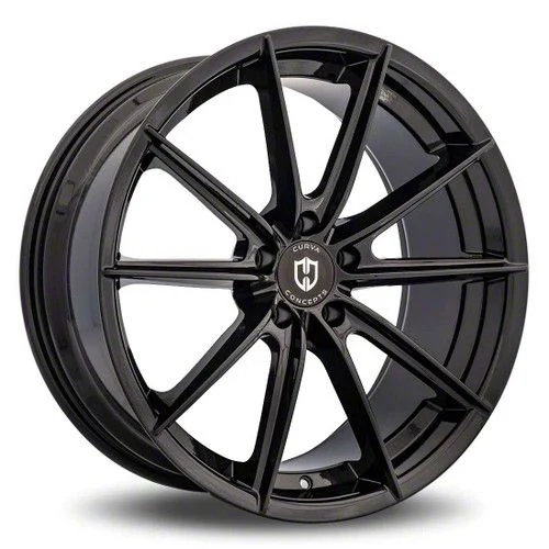 Curva Concepts C46 Gloss Black Wheel; Rear Only; 20x10.5; 35mm Offset (10-15 Camaro)