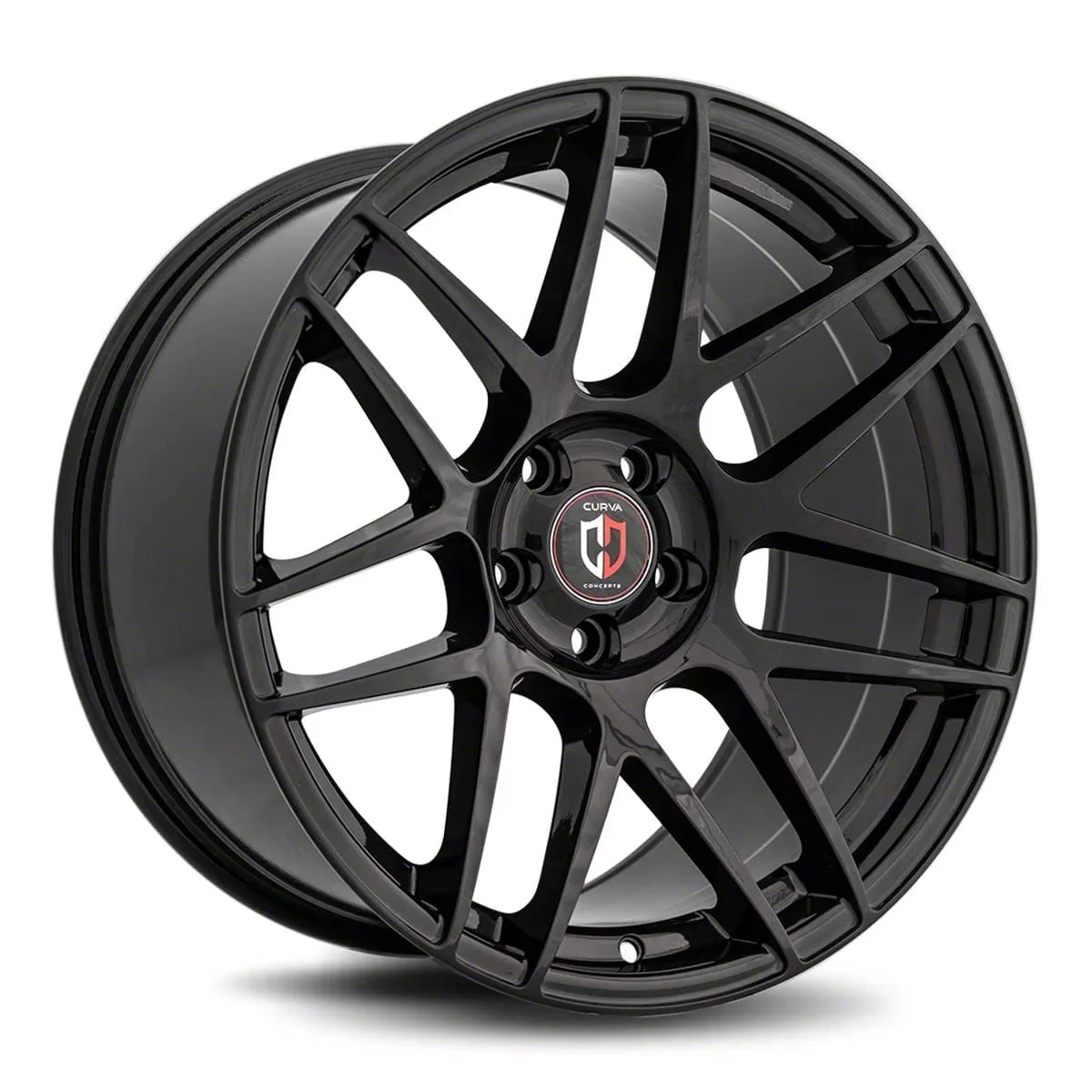 Curva Concepts C300 Gloss Black Wheel; 18x9.5; 35mm Offset (10-14 Mustang GT w/o Performance Pack, V6)