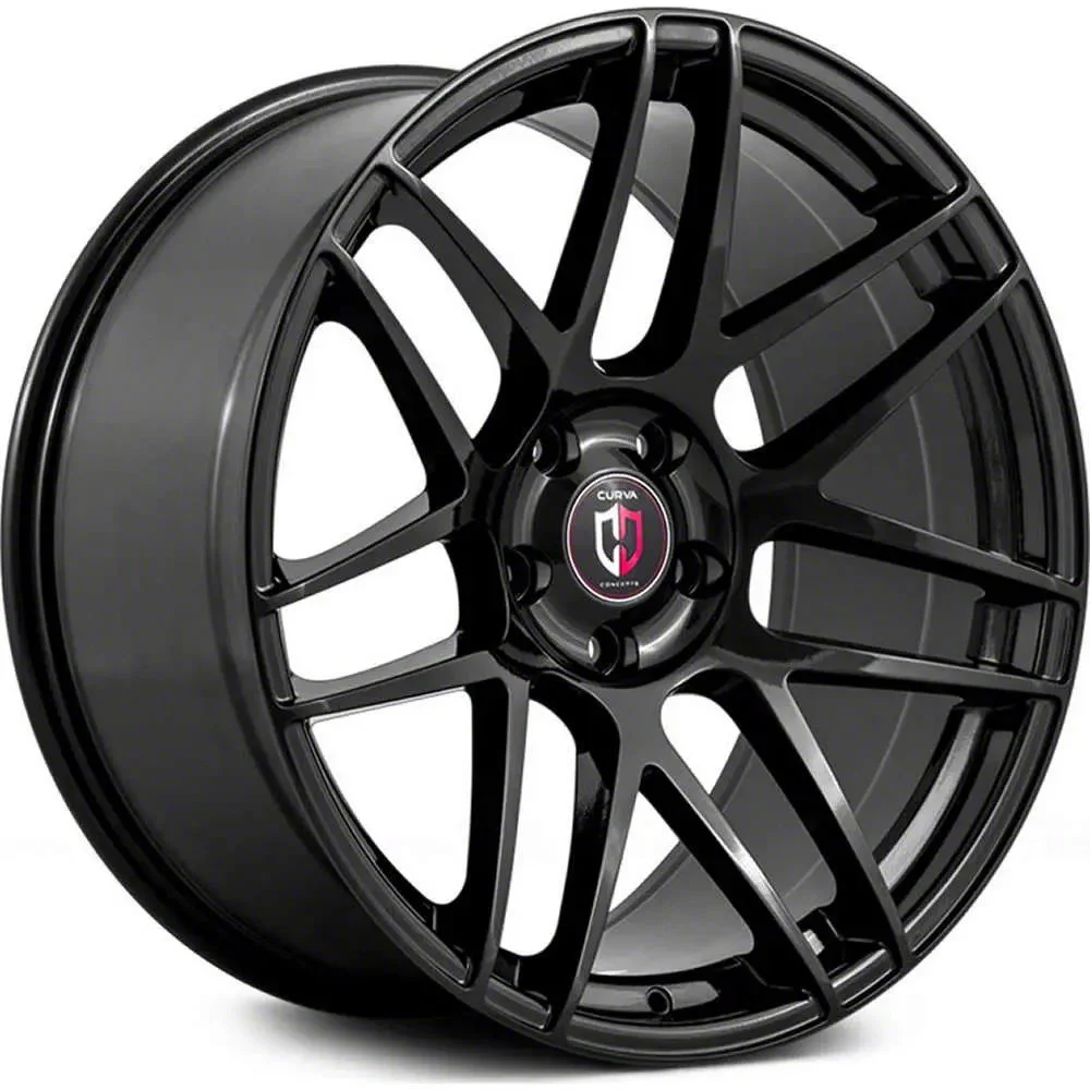 Curva Concepts C300 Gloss Black Wheel; 20x9.5; 35mm Offset (15-23 Mustang GT, EcoBoost, V6)