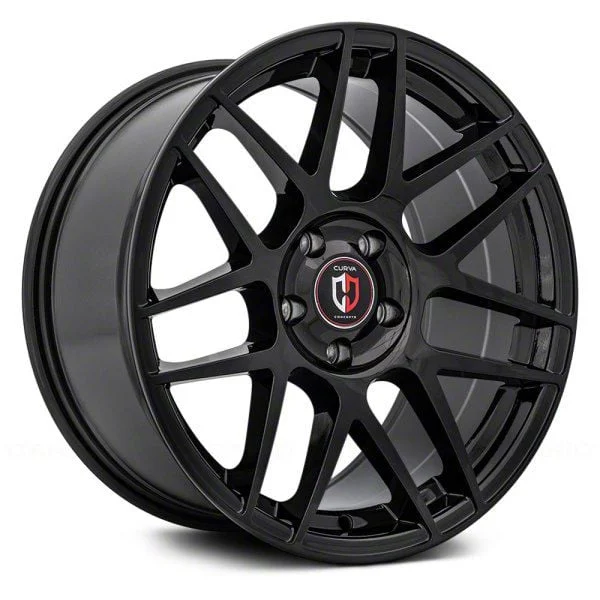 Curva Concepts C300 Gloss Black Wheel; Rear Only; 20x10.5; 30mm Offset (15-23 Mustang GT, EcoBoost, V6)