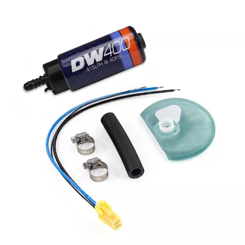DeatschWerks DW400 In-Tank Fuel Pump with Install Kit; 415 LPH (05-10 Mustang GT, V6)