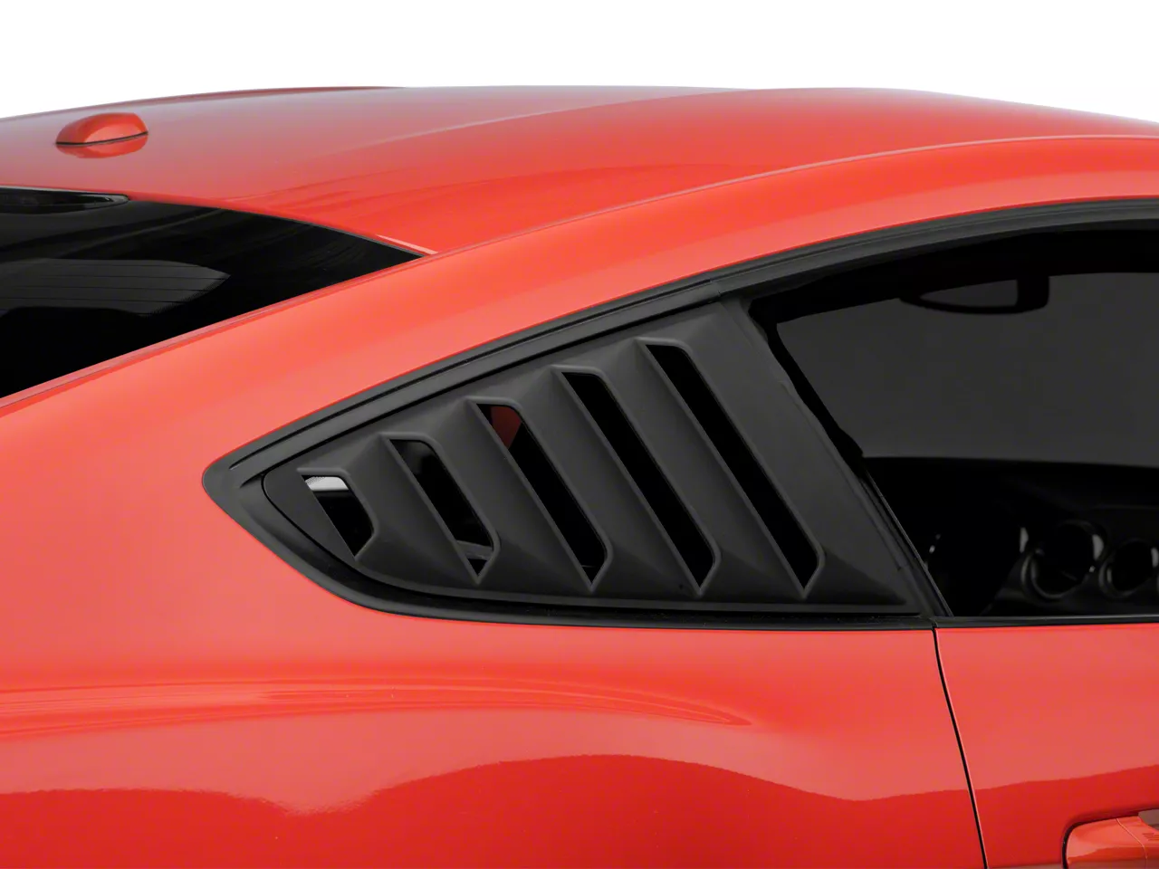 Defenderworx Quarter Window Louvers; Unpainted (15-23 Mustang Fastback)