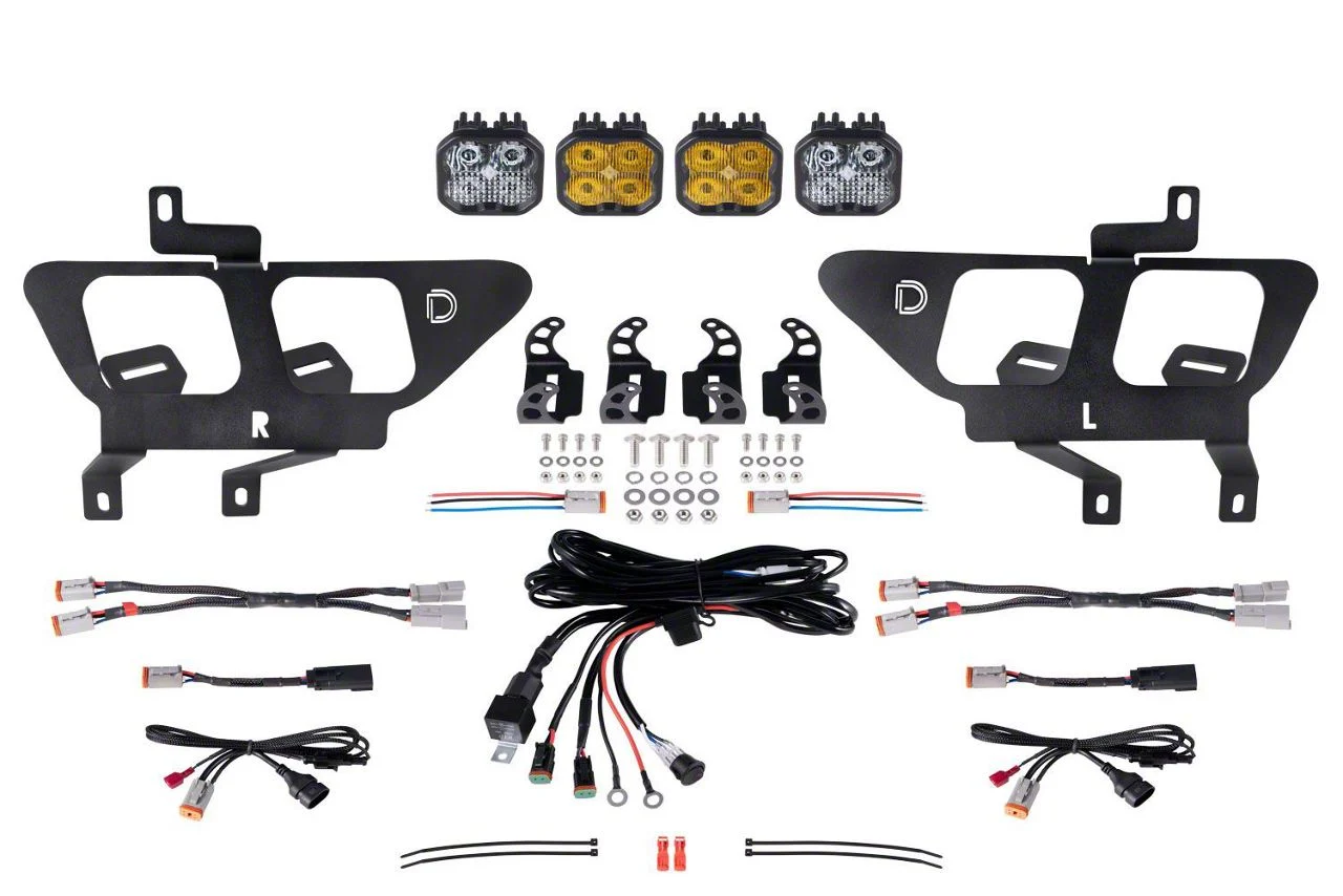 Diode Dynamics SS3 Pro Type LED Fog Light Kit; Yellow SAE Fog (21-23 F-150, Excluding Raptor)
