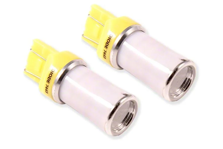 Diode Dynamics Amber Front Turn Signal LED Light Bulbs; 7443 HP48 (13-14 Mustang)