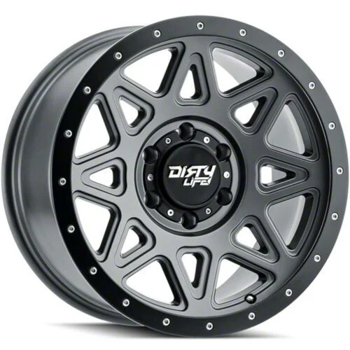Dirty Life Theory Matte Gunmetal 6-Lug Wheel; 17x9; -12mm Offset (07-14 Yukon)